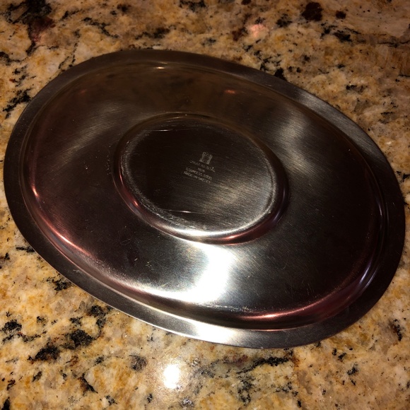 MID CENTURY MODERN Stainless Steel Gravy Boat with Black Wood Handle Vintage - Picture 16 of 16